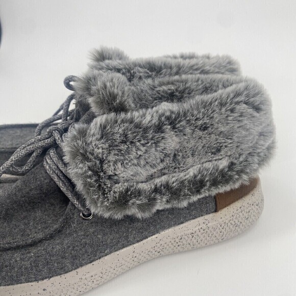 Bobs SIZE 6 COTTON TAILS FAUX FUR LINED ANKLE BOOTIES SNEAKERS - Picture 3 of 9